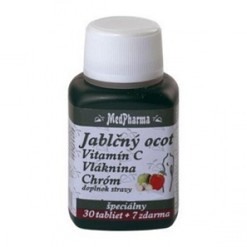 TABLETY JABLČNÝ OCOT+VITAMÍN C+VLÁKNINA+CHROM