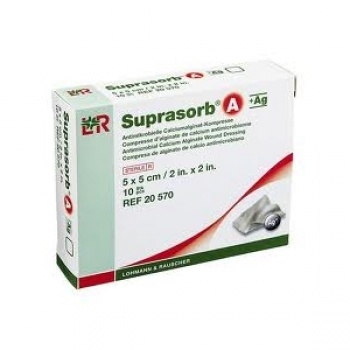 SUPRASORB A + AG 5 X 5 CM