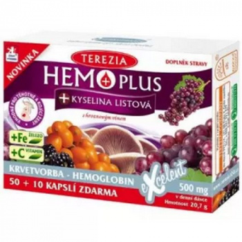 TABLETY HEMOPLUS+KYS.LIST.50+10CPS - 500MG