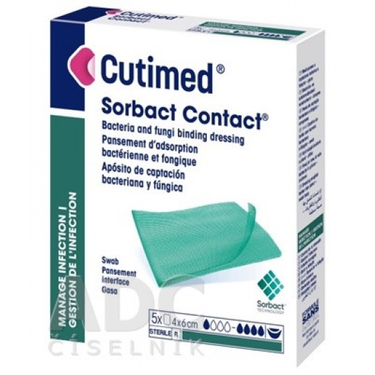 KRYTIE NA RANY CUTIMED SORBACT CONTACT 4x6 cm (11x15 cm)