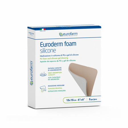 A8571A Euroderm Foam Silicone 15 × 15 cm, 5ks